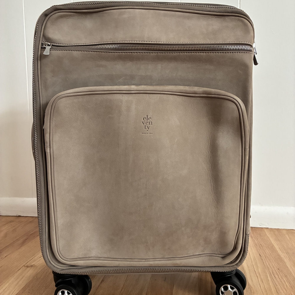 Eleventy Suede Roller Suitcase